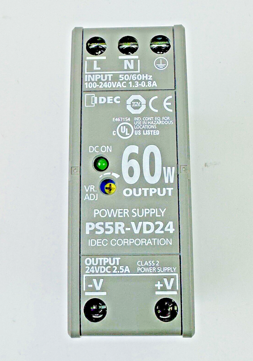 Thumbnail: IDEC  CORPORATION - PS5R-VD24 - SWITCHING POWER SUPPLY -60W OUTPUT, 24 VDC, 2.5A