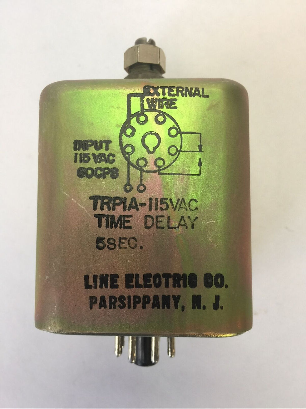 LINE ELECTRIC TRPIA-115VAC TIME DELAY RELAY 5SEC AMERCON COMPANY