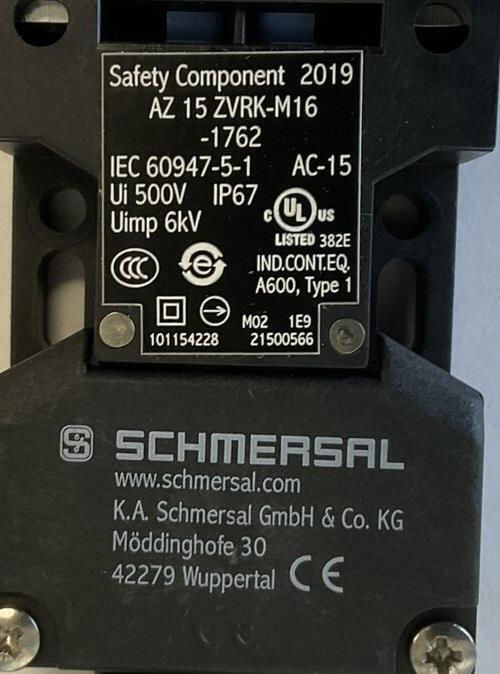 Thumbnail: SCHMERSAL AZ 15 ZVRK-M16-1762 SAFETY COMPONENT 6KV 500V