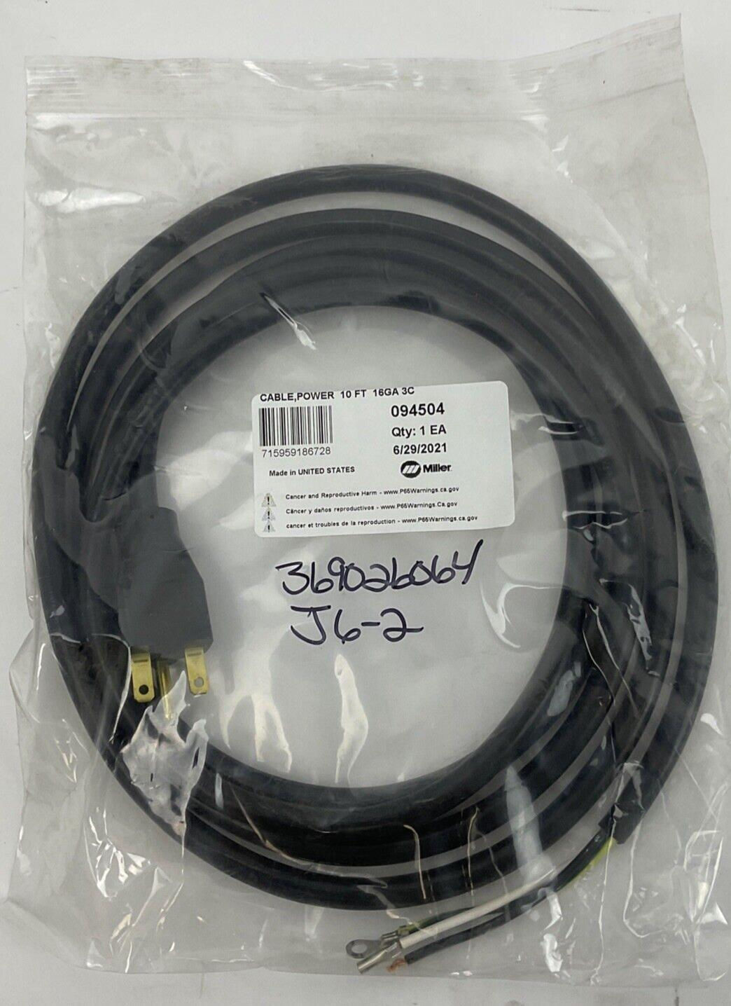 MILLER 094504 POWER CABLE 10FT 16GA 3C