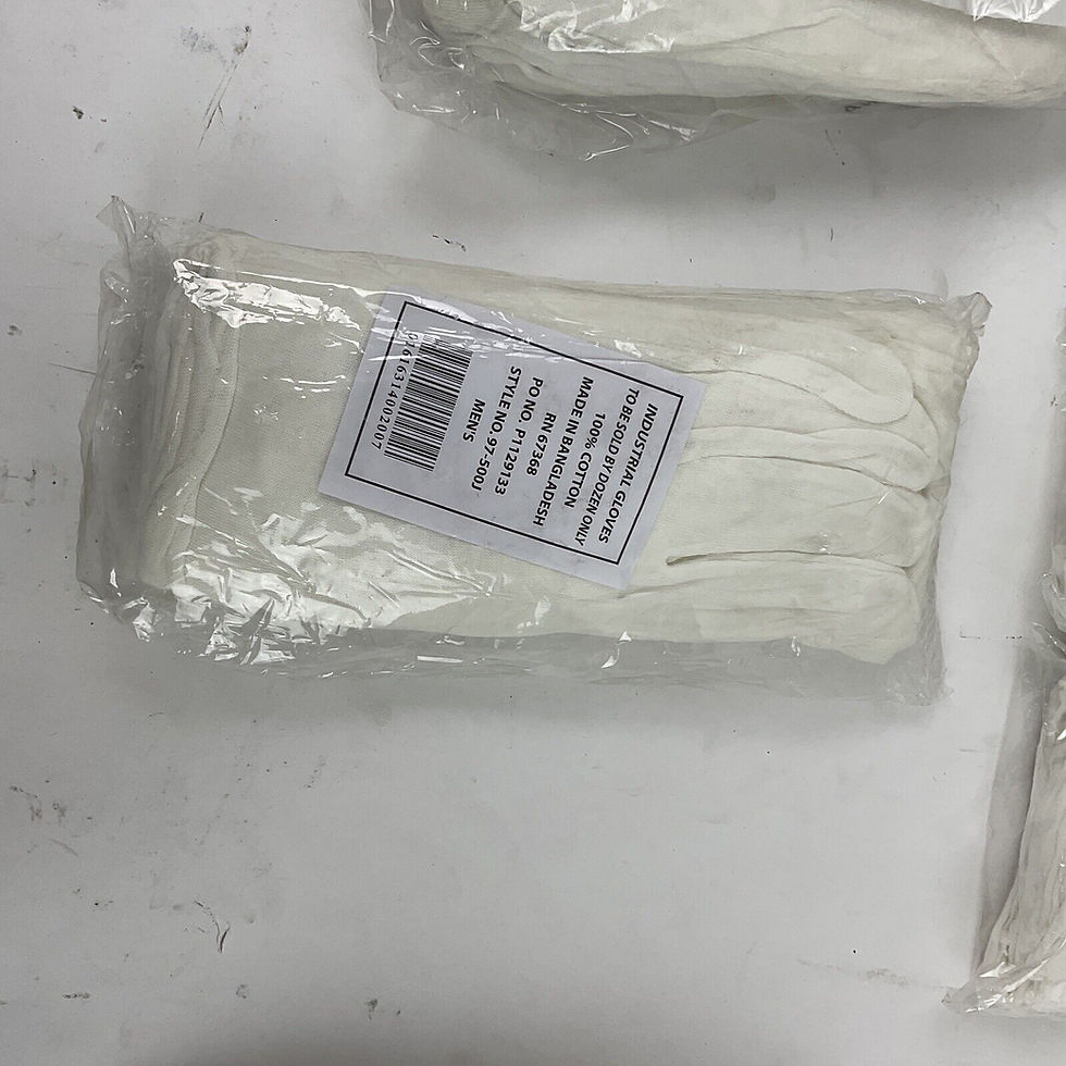 Thumbnail: MSC WHITE COTTON INSPECTION GLOVES. PACKS OF 12 ***LOTOF7***