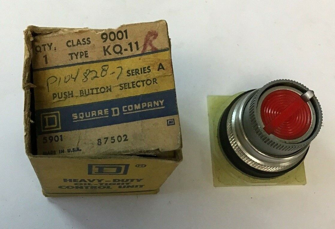 SQUARE D 9001 KQ-11 PUSHBUTTON SELECTOR SERIES A