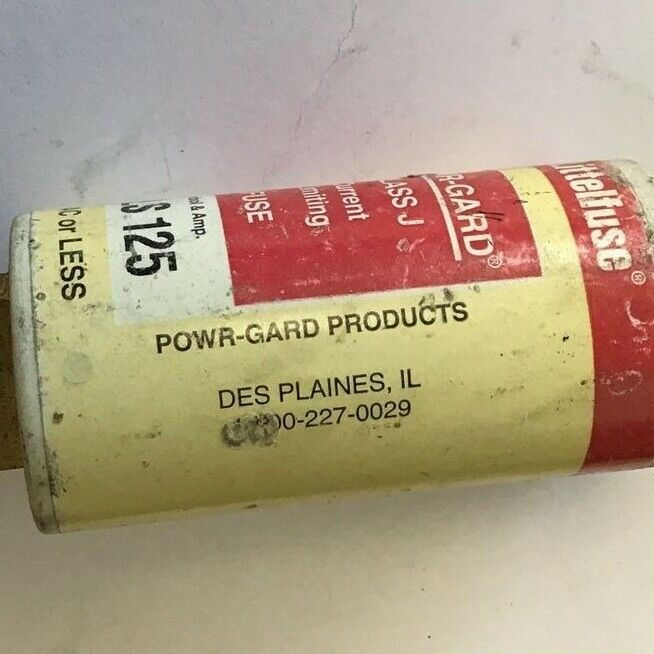 Thumbnail: LITTELFUSE JLS 125 CURRENT LIMITING FUSE CLASS J POWR-GARD 125A 600VAC