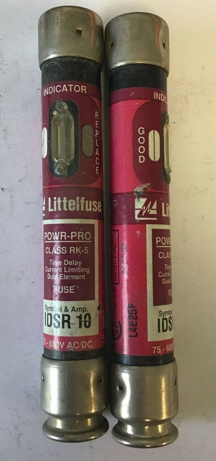 LITTELFUSE IDSR 10 FUSE POWR-PRO RK5 10A 600VAC TIME DELAY ***LOTOF2***
