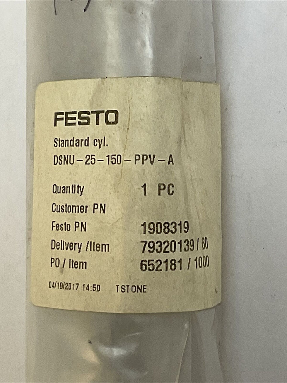 Thumbnail: FESTO DSNU-25-150-PPV-A PNEUMATIC CYLINDER