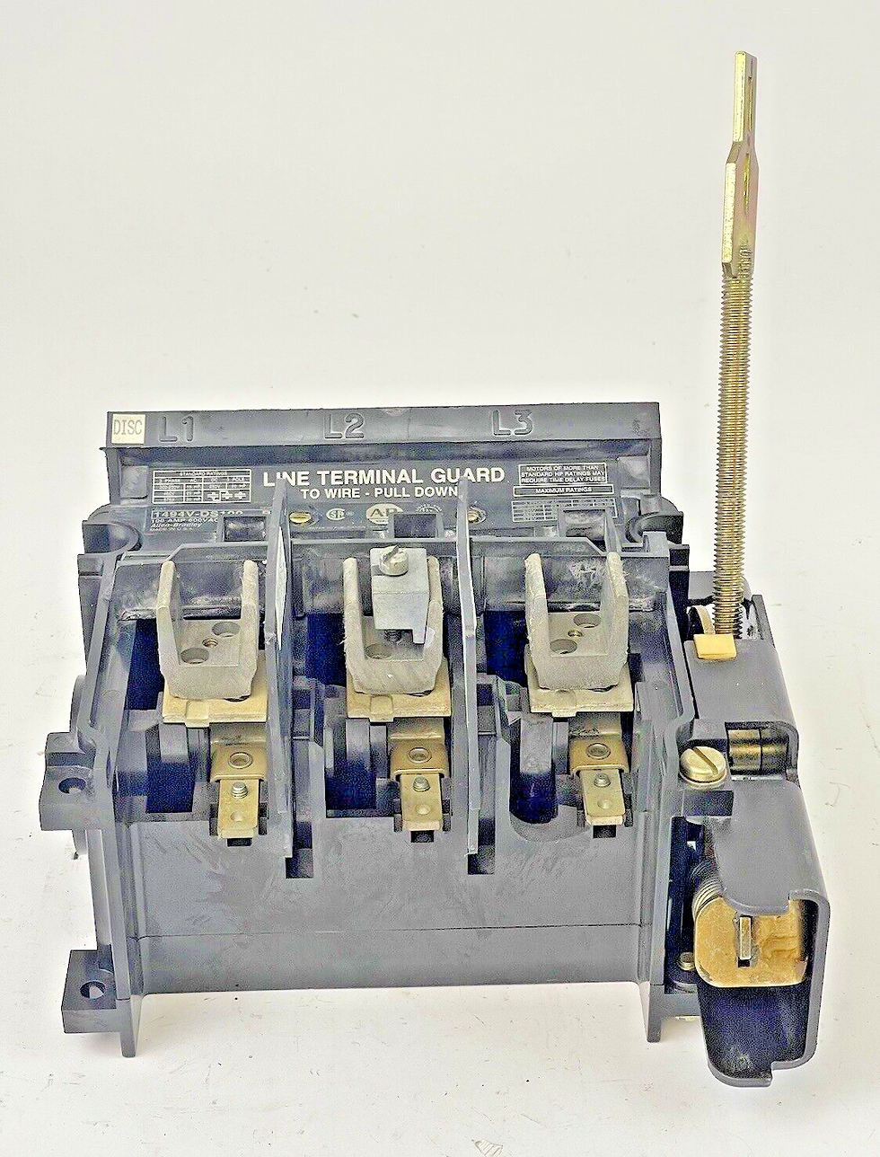 Thumbnail: ALLEN BRADLEY-1494V-DS100 SER. B-DISCONNECT SWITCH-1494V-FS100 BLOCK **SEE COND.