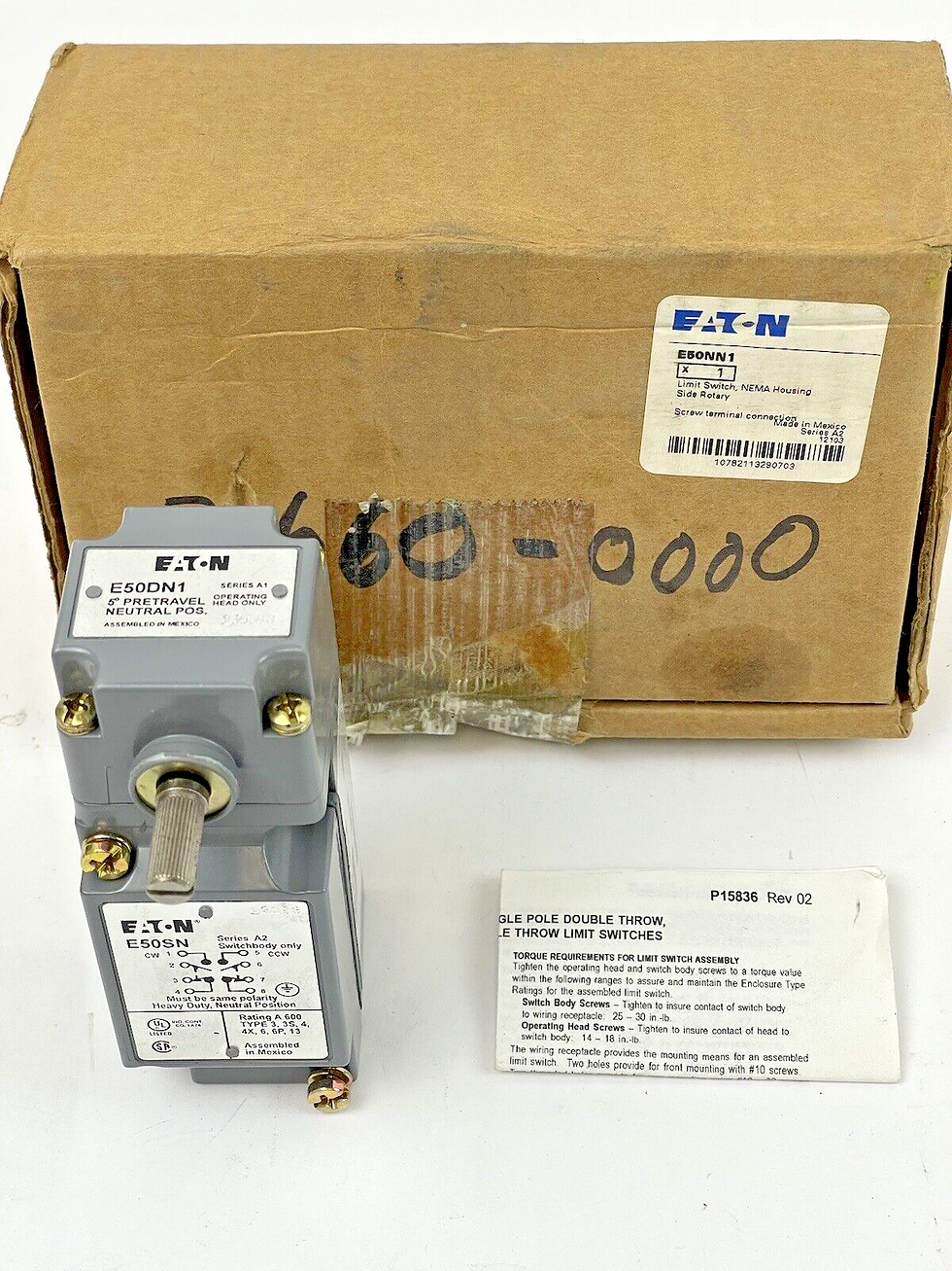 EATON CUTLER HAMMER - E50NN1 - LIMIT SWITCH - SERIES A2 (E50RB, E50SN, E50DN1)
