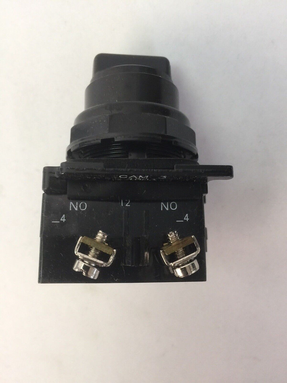 Thumbnail: CUTLER HAMMER E34VKBK1-2X SELECTOR SWITCH 3 POS SPR RET 2 N.O. CONT BLOCK SER A1