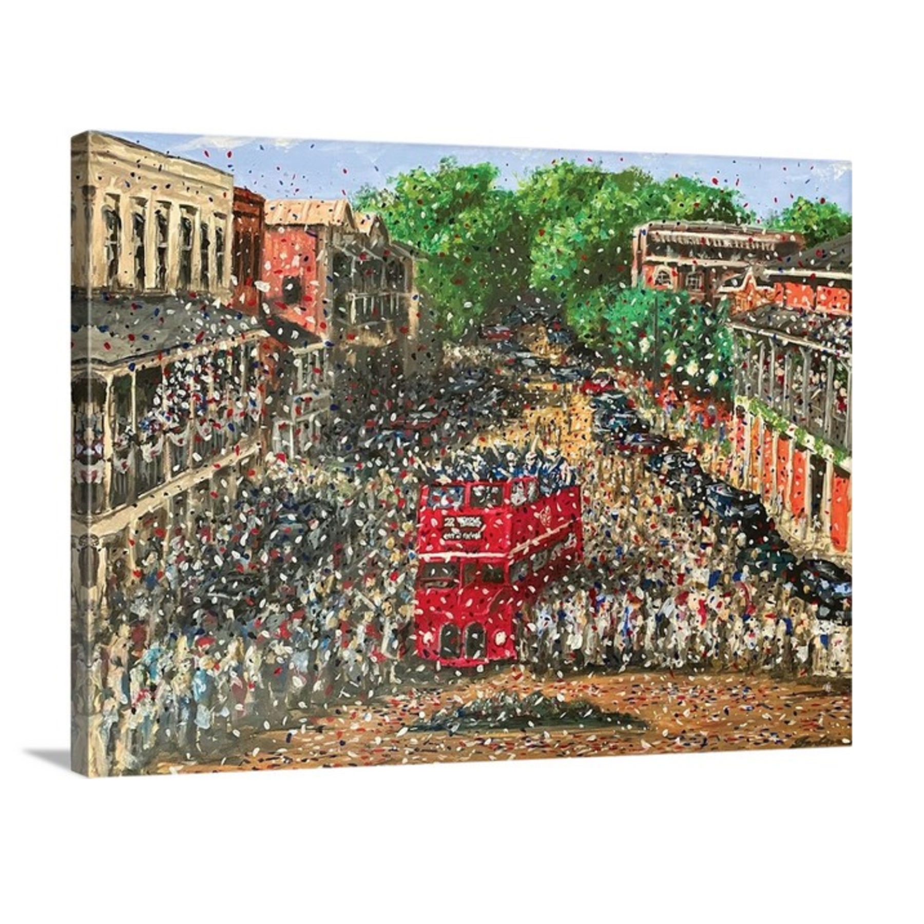 CHAMPIONS ON THE SQUARE - 21" x 16" Canvas Reproduction