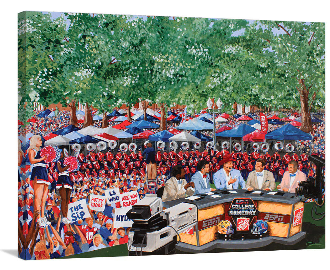 GAMEDAY IN THE GROVE - 48" x 38" Canvas Reproduction