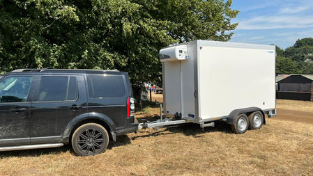 freezer trailer hire at festival, temporary freezer hire