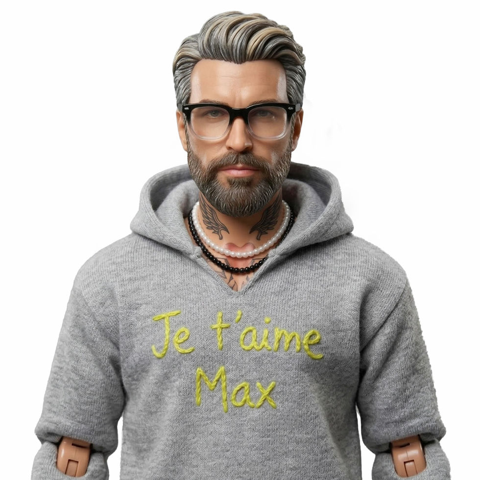 Hoodie gris Je t'aime Max coton recyclé par Max Doré