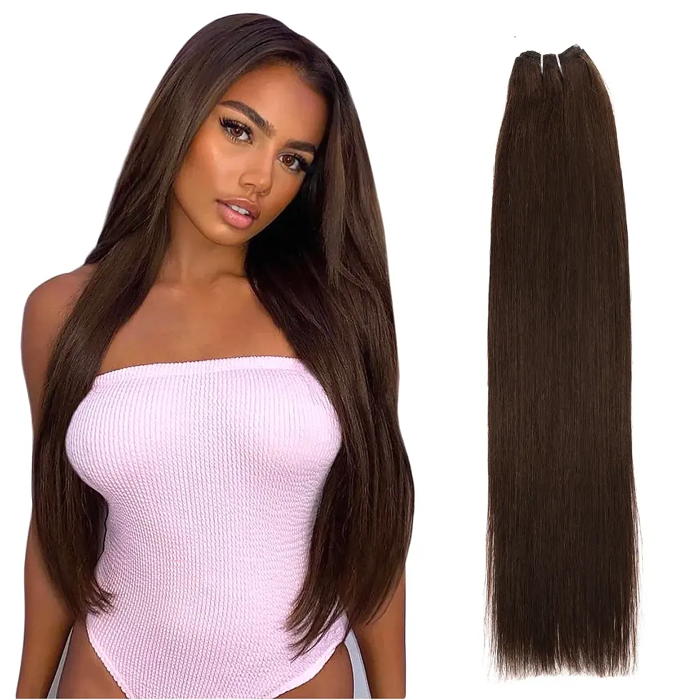 Thumbnail: Real Beauty Platinum Blond Human Hair Bundle Brazilian Straight Hair Weave