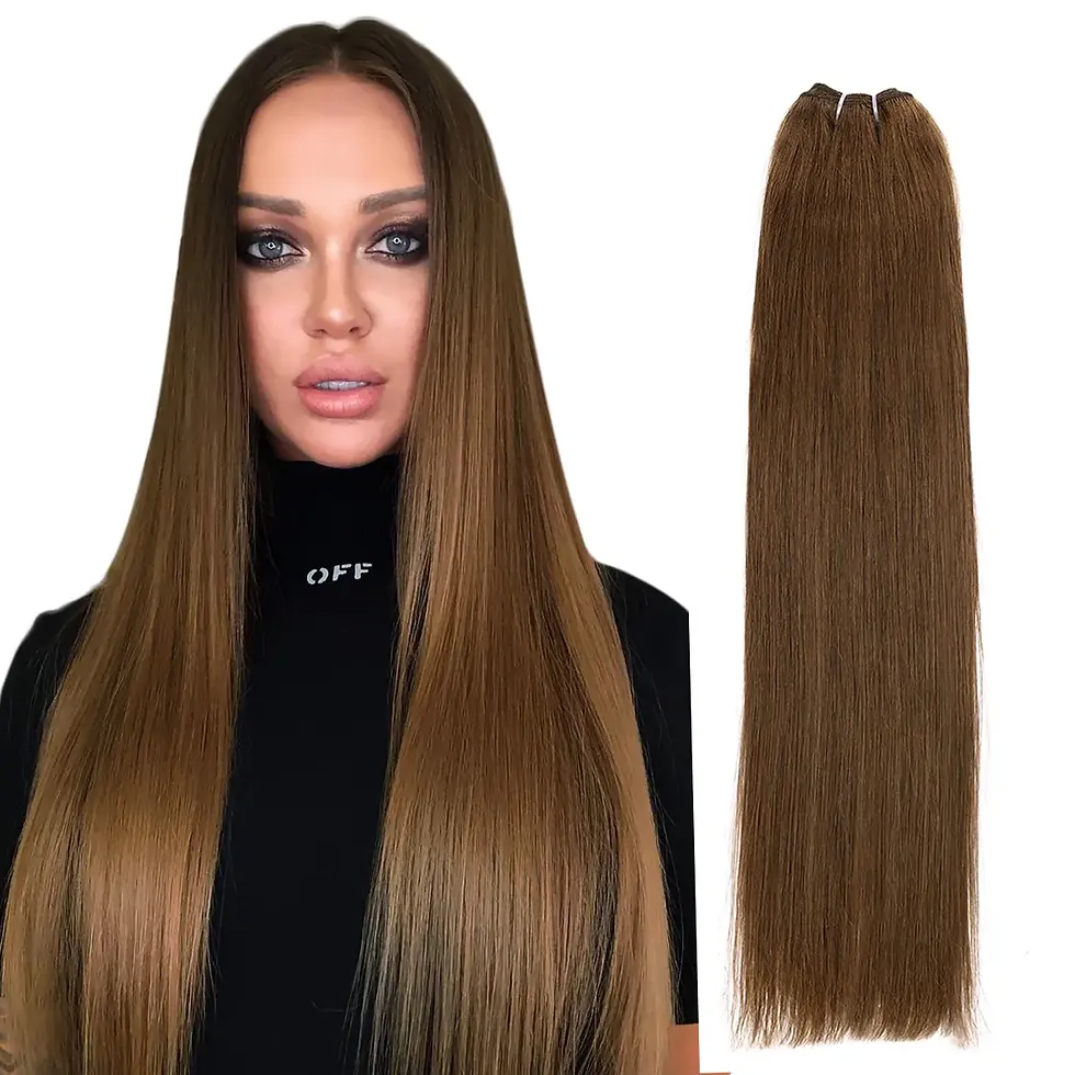 Thumbnail: Real Beauty Platinum Blond Human Hair Bundle Brazilian Straight Hair Weave