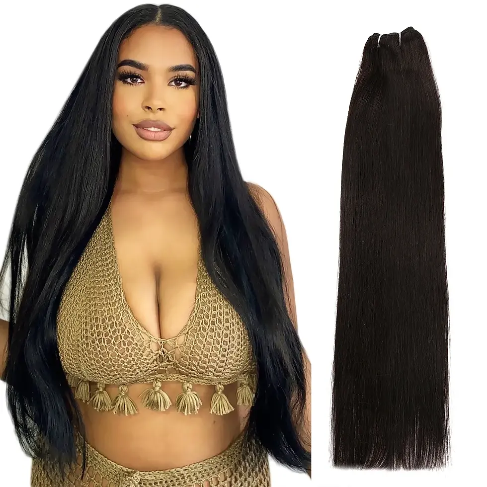 Thumbnail: Real Beauty Platinum Blond Human Hair Bundle Brazilian Straight Hair Weave