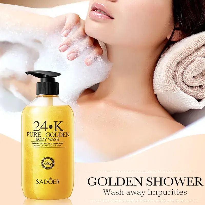 Thumbnail: 500ml 24K Gold Infused Moisturizing Body Wash Shower Gel