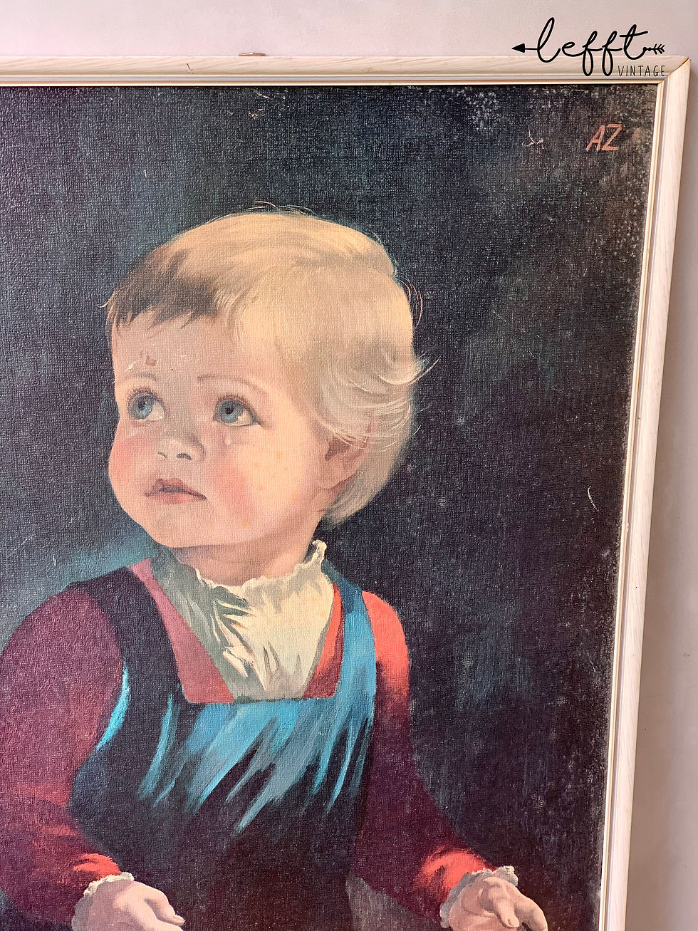 Thumbnail: Vintage  Schilderij Huilende Jongen 60's