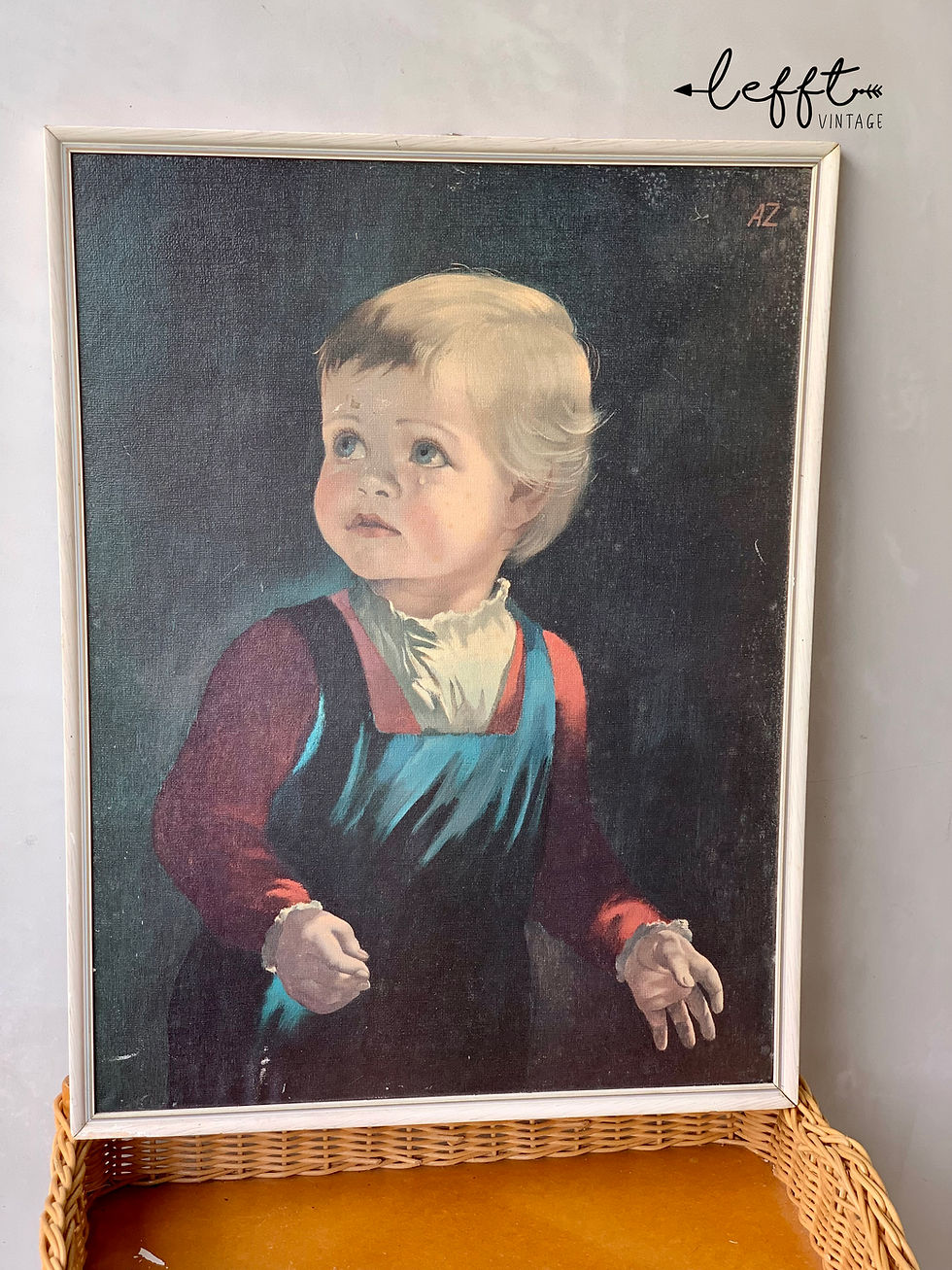 Thumbnail: Vintage  Schilderij Huilende Jongen 60's