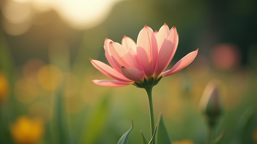 Close-up of a blooming flower in a serene garden