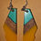 Thumbnail: Jagged wood & acrylic earrings