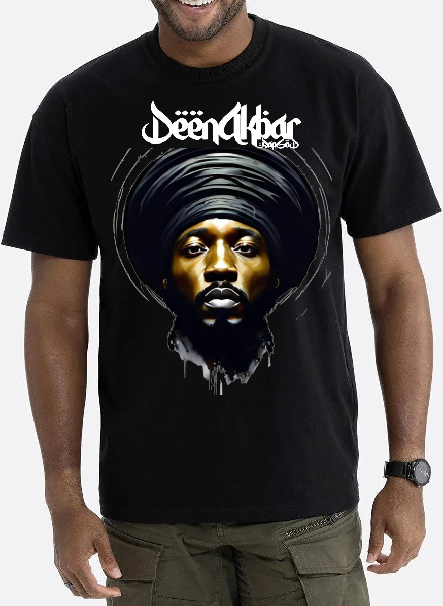 Deen Akbar Face Logo Shirt black graphic tee