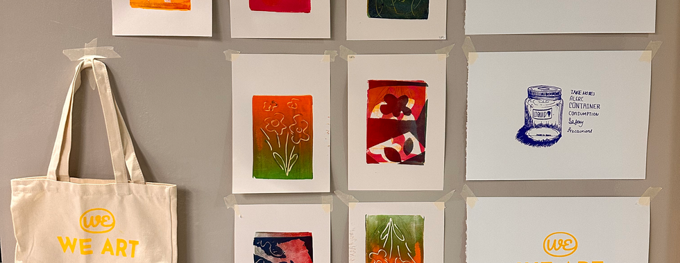wall art with printmaking silk screen