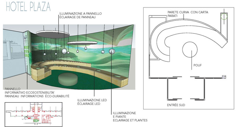 Progetto di interior di design biofilico.