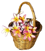 Panier avec des fleurs