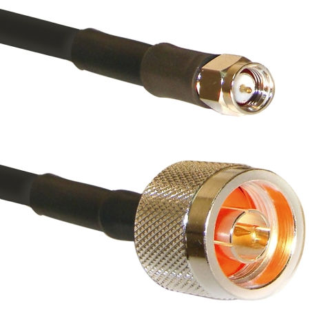 30 ft LMR®-240 Series Cable Assembly with N Male - SMA Male Connectors