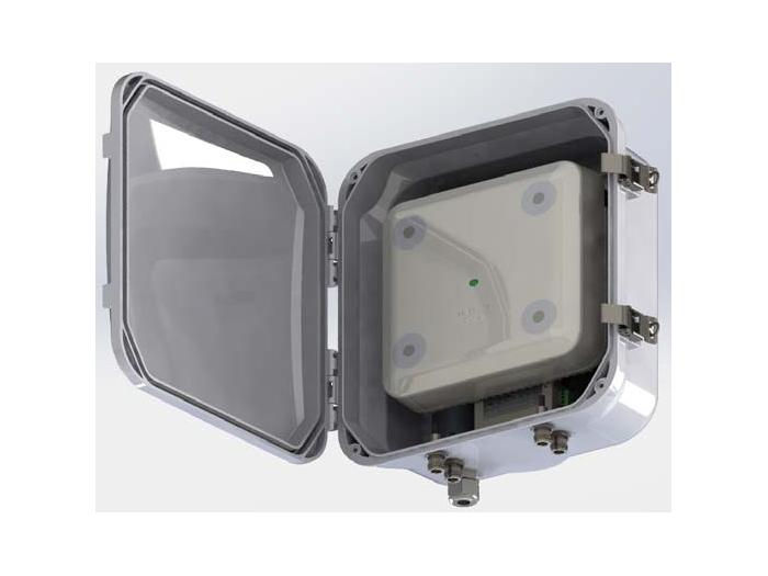 12” x 10” x 5” NEMA Enclosure with Solid Door, Latch Locks, 4 RPTNC Leads (M-F),