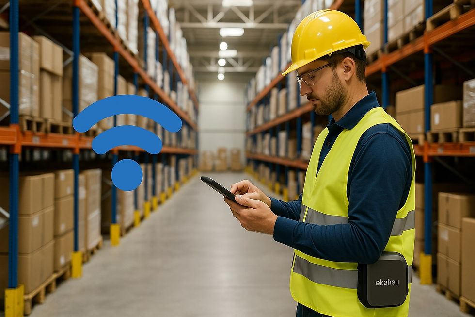 Volare Networks CWNE wireless engineer surveying warehouse Wi-Fi issues.