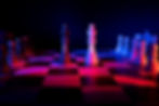 Neon Lighting on a Chess Set