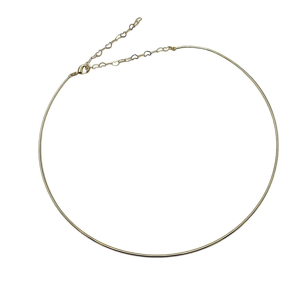 Gargantilla/collar estruturada- Baño de oro 18K-