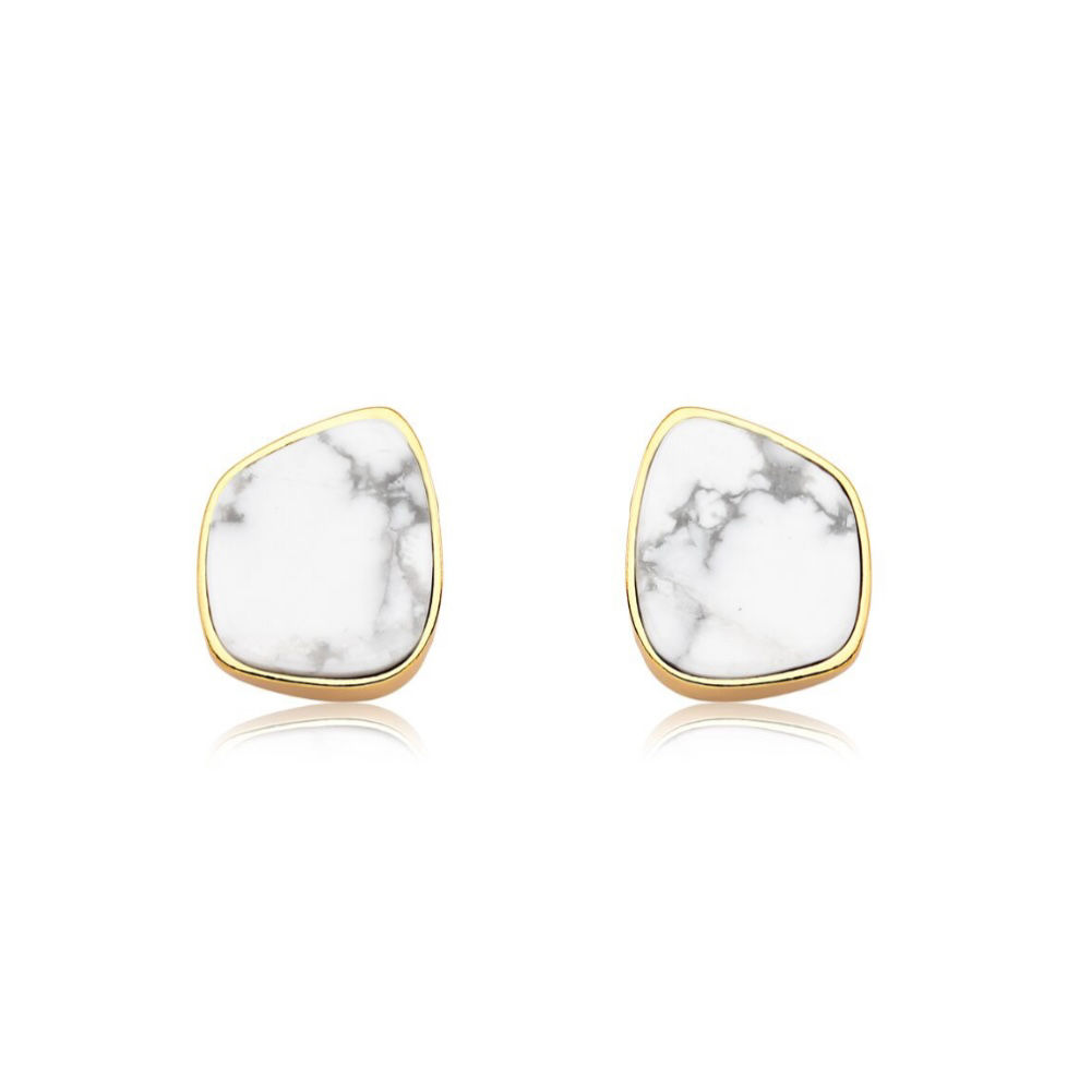 Aretes Julia Howlita Natural