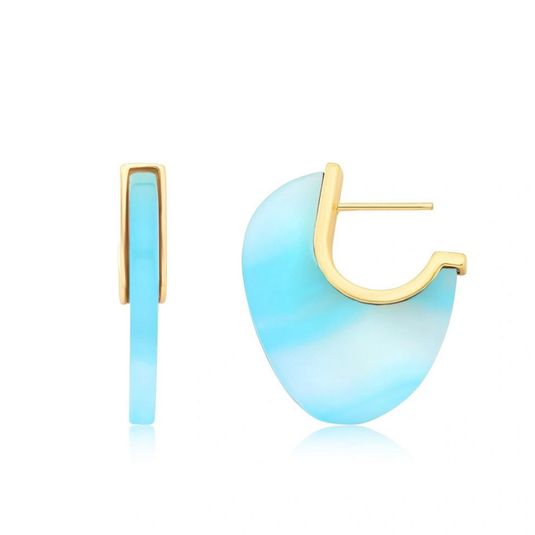 Aretes Ciclo Ágata Azul