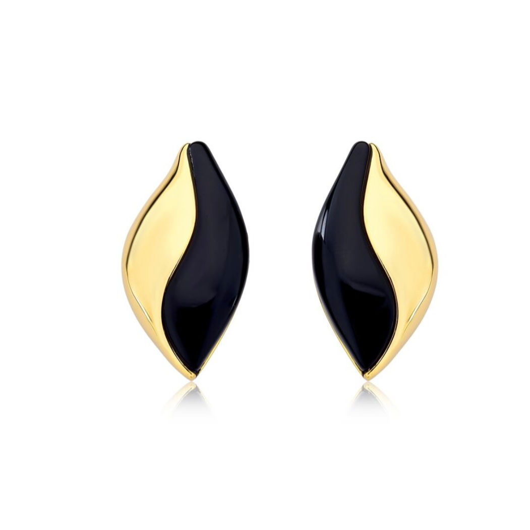 Aretes Helena Obsidiana