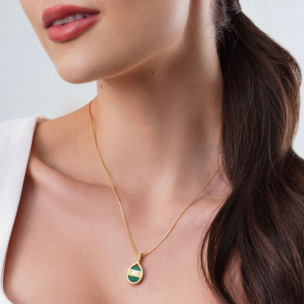 Miniatura: Collar Raqueta Malaquita 