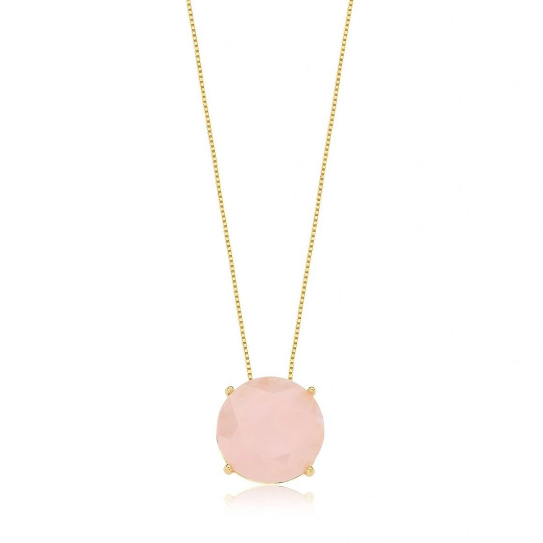 Collar Sagrado Feminino- Cuarzo Rosa