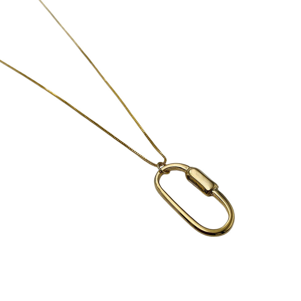 Collar con Dije grande- Baño de oro 18K