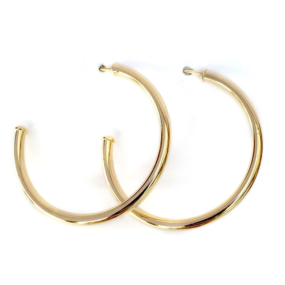 Arracadas Básicas Mediana- Baño de Oro 18K