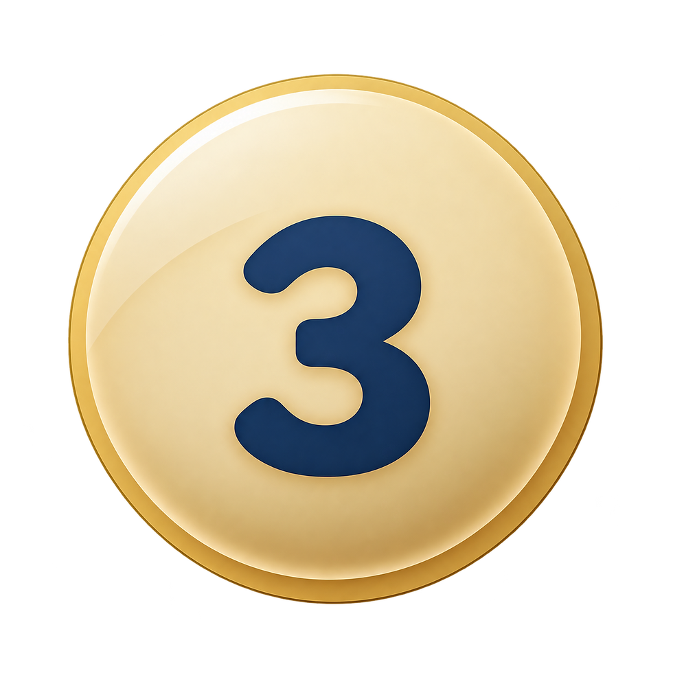 Glossy Gold Badge with Number 3.png