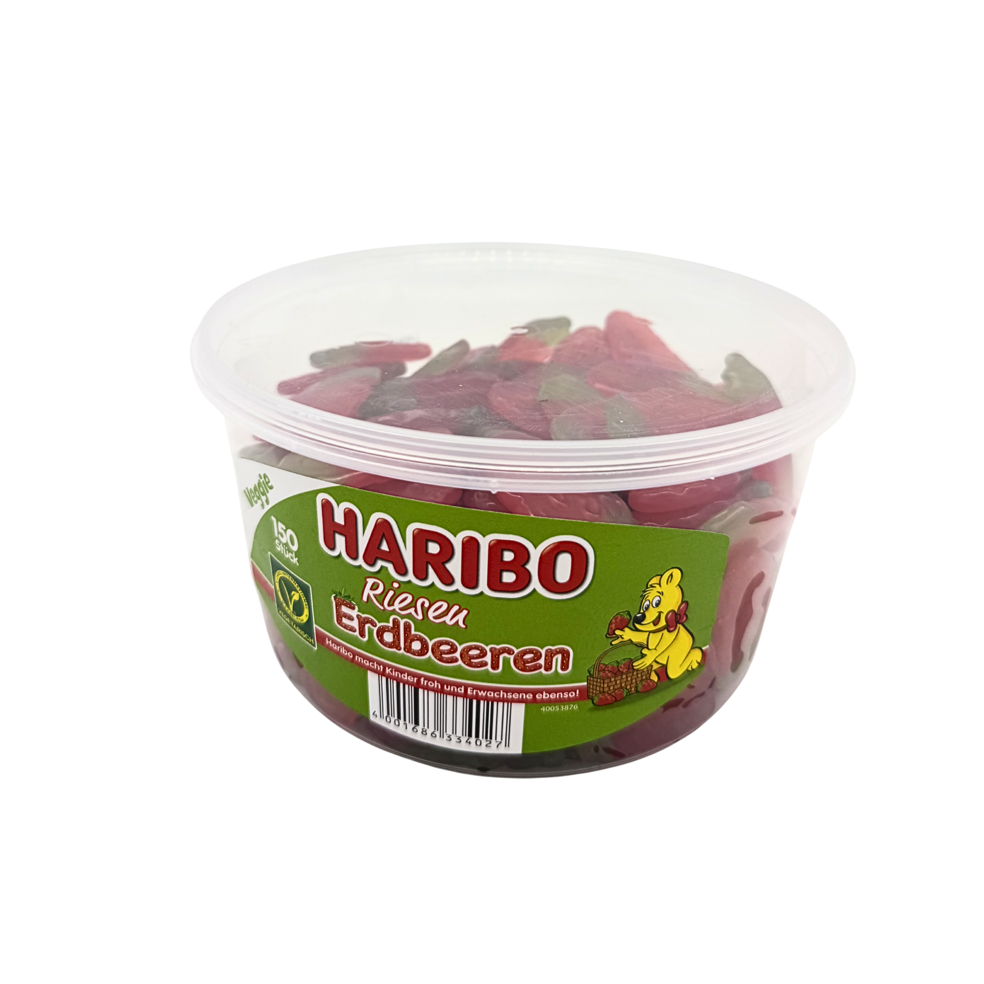 Haribo Riesen Erdbeeren – Der fruchtige Gigant (150 Stück Dose)