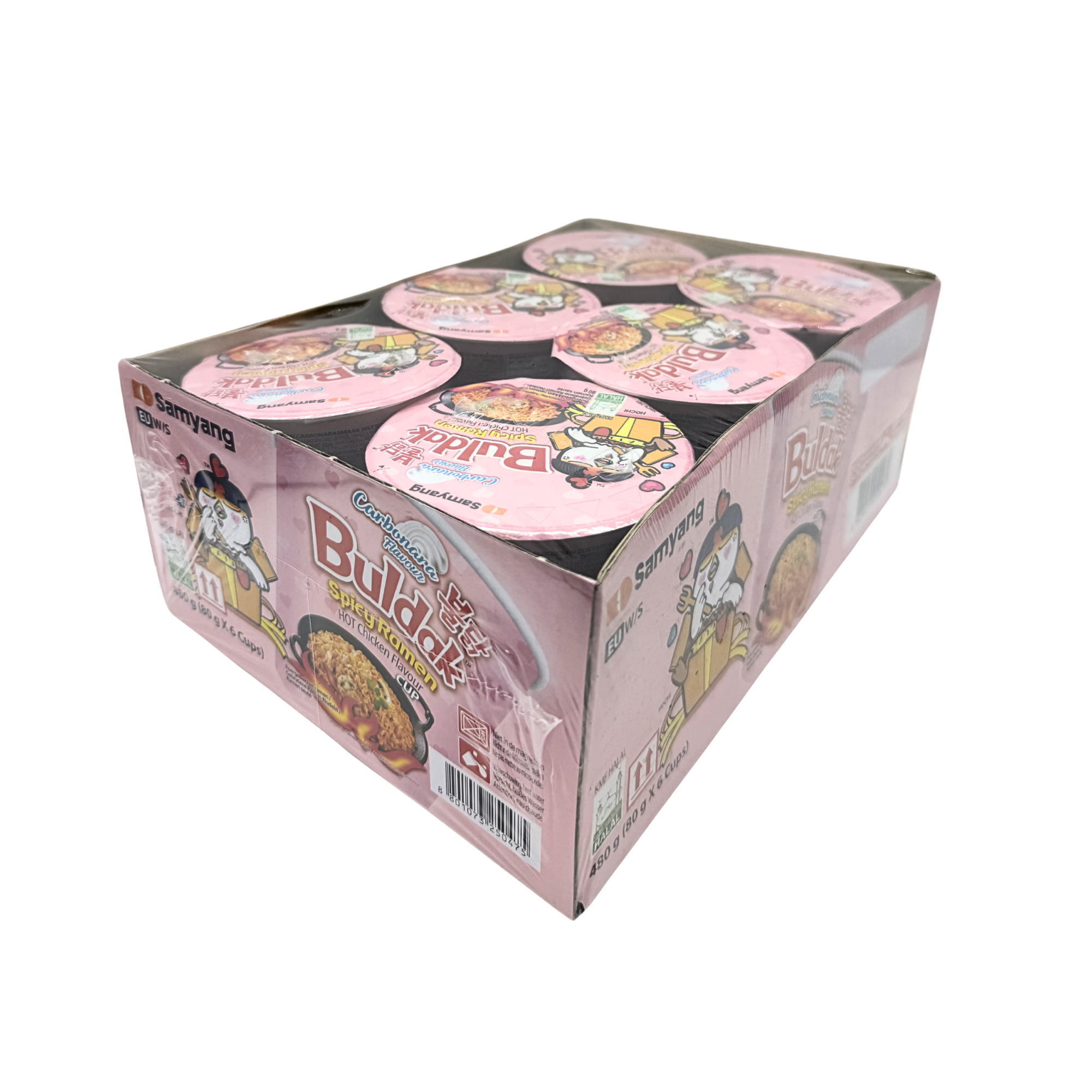 Samyang Buldak Carbonara Hot Chicken Ramen – 6er Vorratspaket (480g)