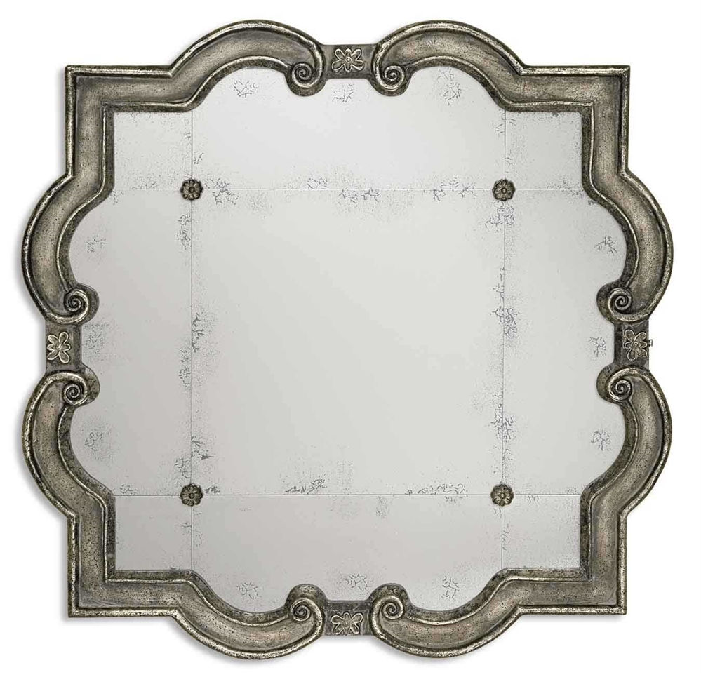 Priscilla Quatrefoil Antiqued Mirror