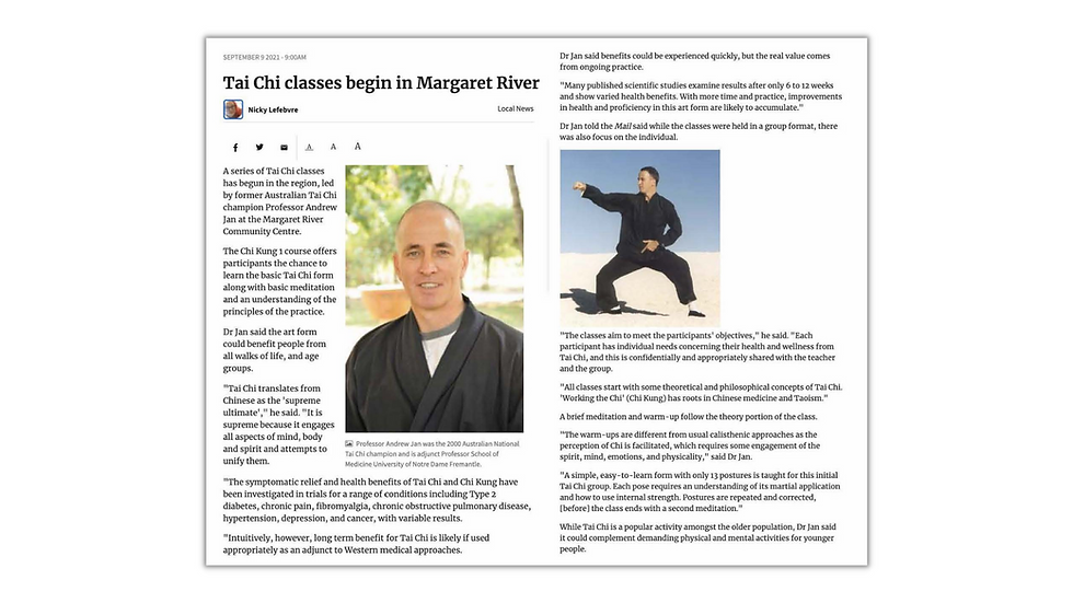 Margaret River Mail Article 9 Sept 2021