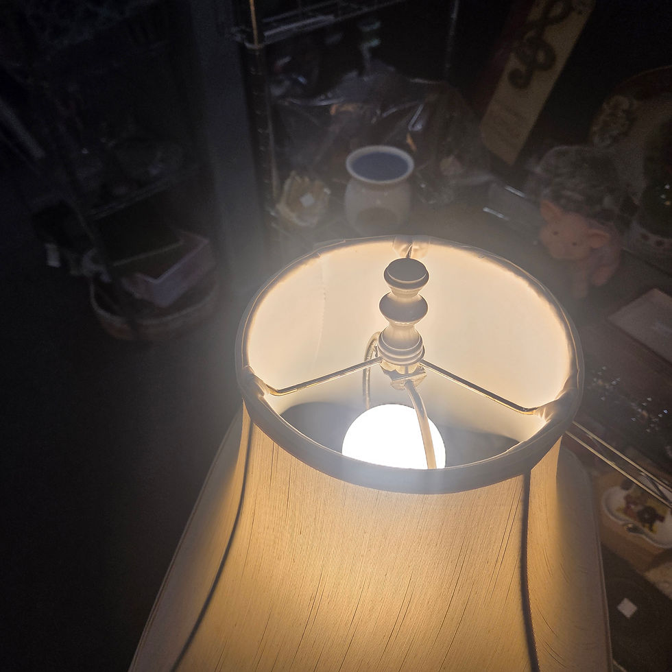 Miniatura: Silver Toned Floor Lamp With Bell Shade