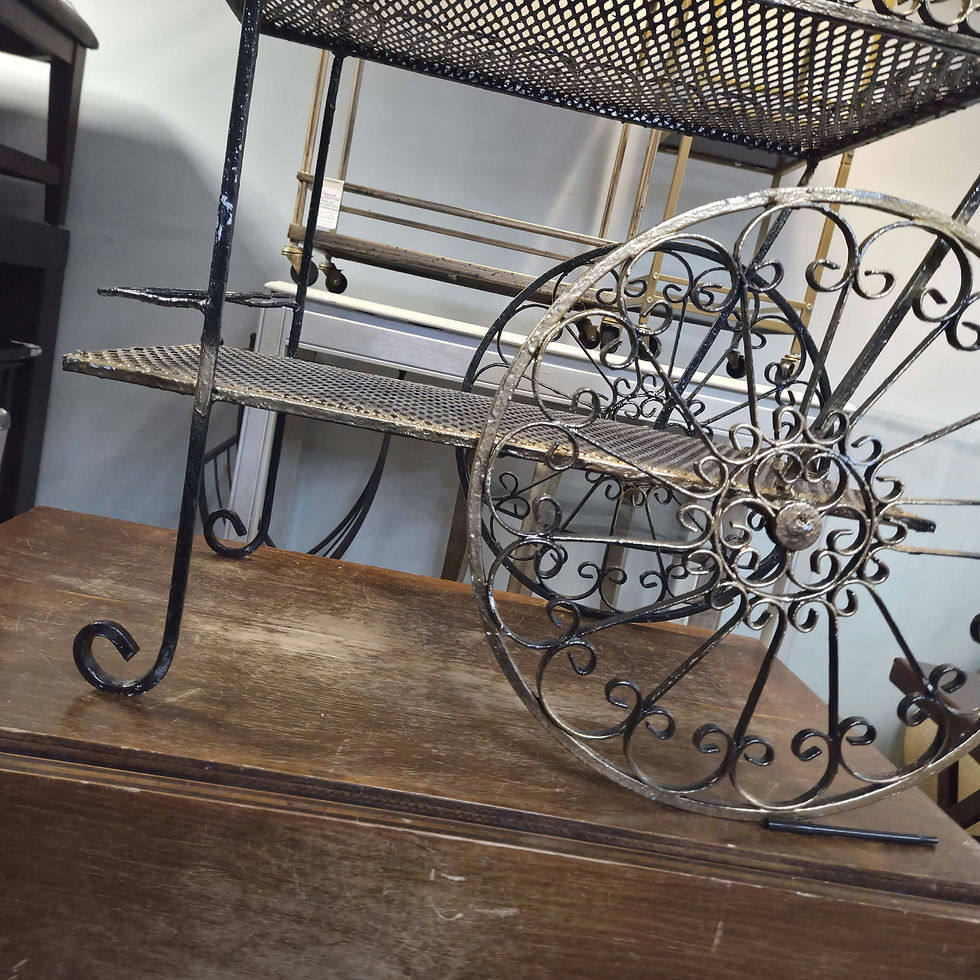 Thumbnail: 1950s Vintage Iron Tea/Plant Cart