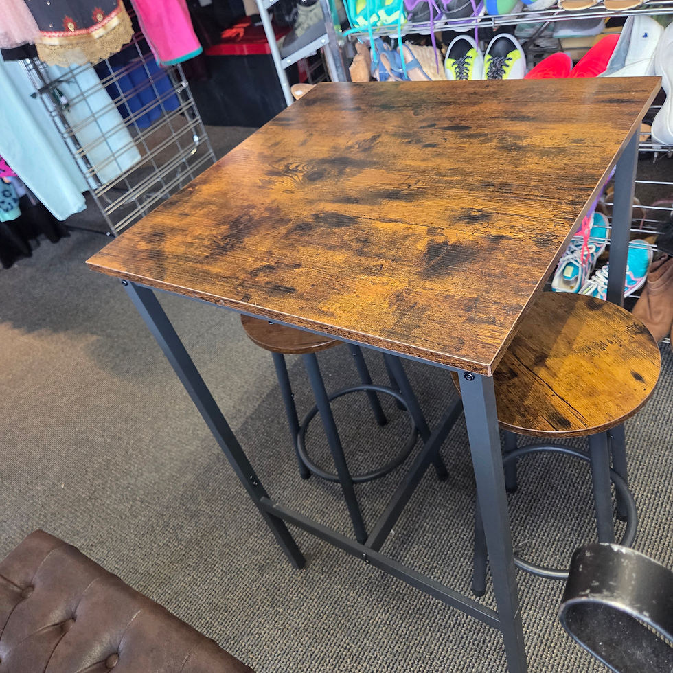 Thumbnail: Finnhomy Bar Table Set, 23.6" Pub Table With 2 Stools #1-10