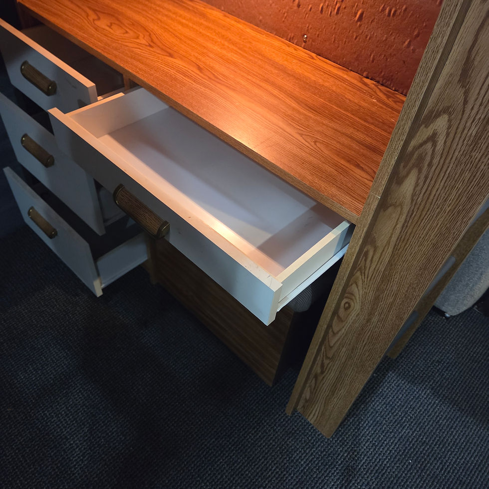 Thumbnail: Vintage 90s Pallister Junior Loft Bed With Desk, Bookshelf and Lingerie Chest 