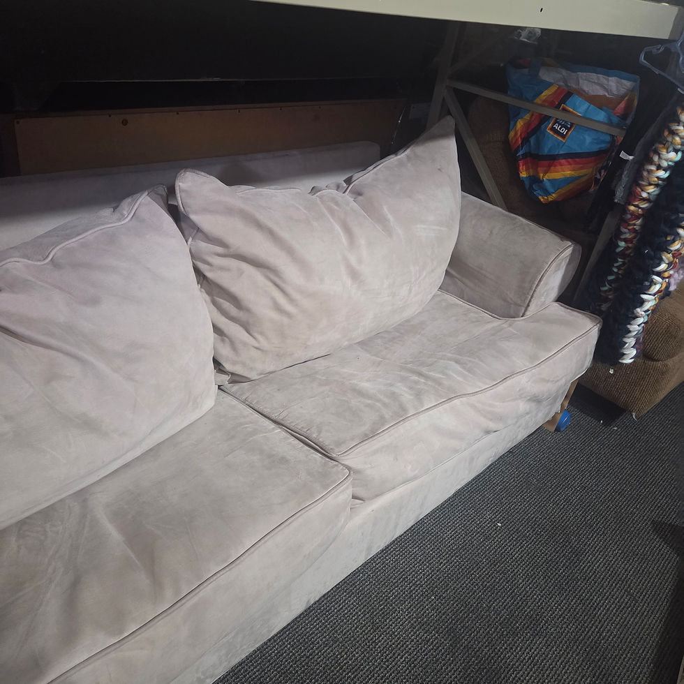 Thumbnail: Beige Microfiber Sleeper Sofa